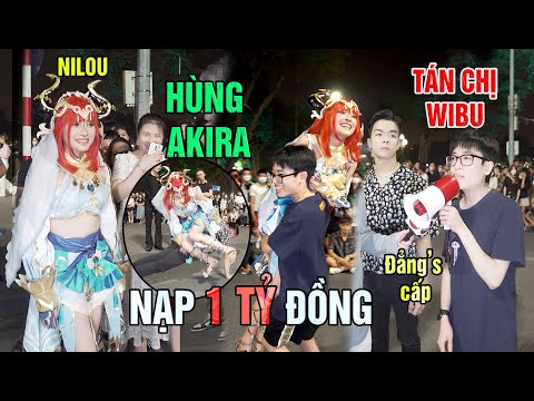 Video Hùng Akira nạp 1 tỷ vào game tán chị gái wibu cosplay... - youtube
