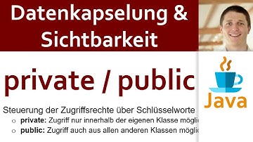 💻 JAVA | Datenkapselung & Sichtbarkeit 03 - private / public bei Attributen und Methoden