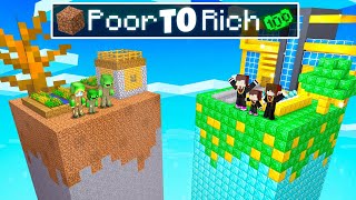Mikey Family Poor vs JJ Family Rich CHUNK Survival Battle in Minecraft (Maizen)