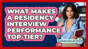 What Makes A Residency Interview Performance Top-tier? - Med School Survival Guide
