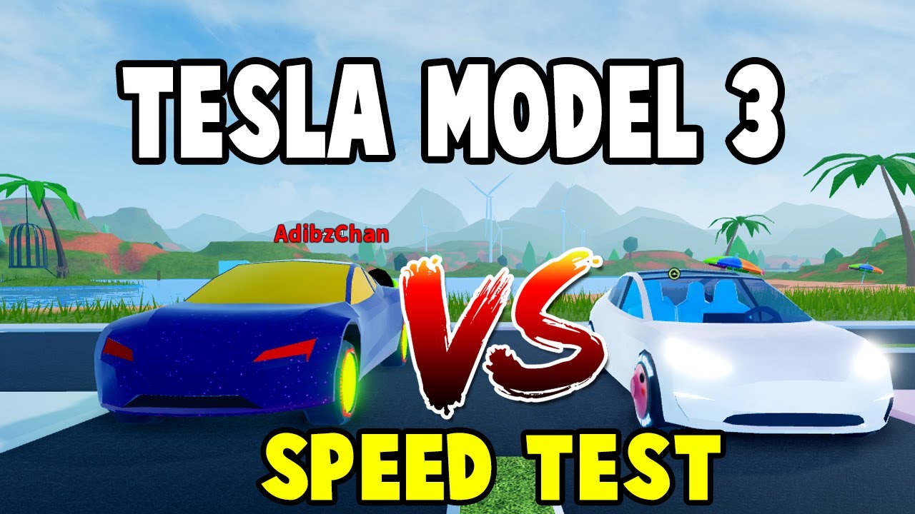 Revamped Tesla Model 3 Vs Roadster Speed Test Roblox Jailbreak Youtube - roblox jailbreak model 3