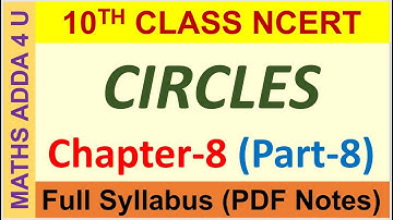L-8 Circles class 10/ R D Sharma Class 10th Maths Solution
