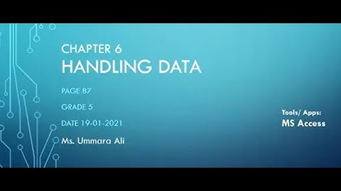 Handling Data in MS Access by Digital UmmaRa Ali
