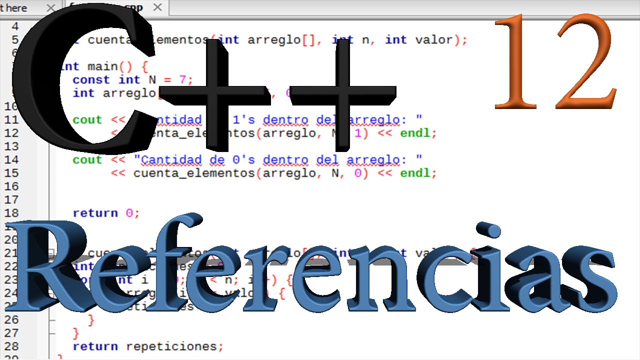 Programación en C++ 12 - Referencias - YouTube