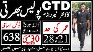 Counter Terrorism Department Ctd Police Latest Jobs 2026 | Technical Job Info 1.0