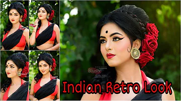 Indian Retro Look II Makeup Tutorial II BLUSH by Monalisa