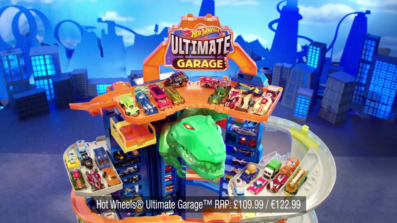 Hot Wheels City Ultimate Garage Playset with 2 Toy Cars & Robo