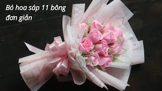 Cách bó hoa sáp 11 bông nhanh và đẹp /oaihuong handmade