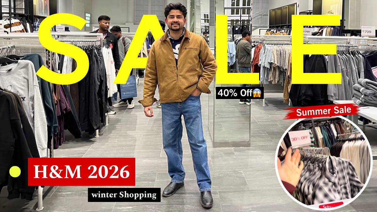 H&M Winter / Summer Sale 2026 | H&M Winter Sale Haul For Men | H&M Summer Collection Men’s 2026 😍