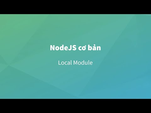 [Node.js] Lesson 6: Local Modules