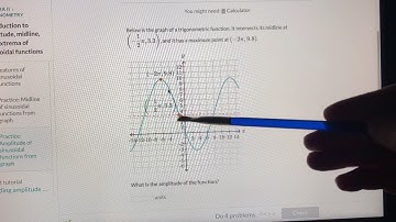 Algebra 2 - trigonometry graph midline of sinusoidal functions asmr