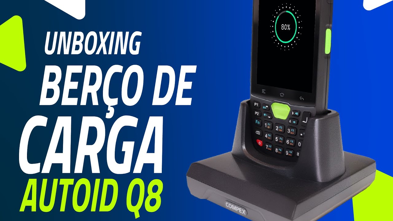 BERÇO DE CARGA do coletor de dados AUTOID Q8 | Unboxing - YouTube