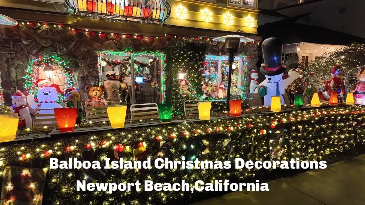Balboa Island Christmas Decorations Walking Tour in Newport Beach ...