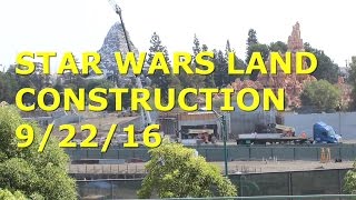 Star Wars Land Construction Disneyland 9-22-16 HD