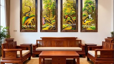 Bộ tranh tứ quý tùng cúc trúc mai tranh bốn mùa xuân hạ thu đông mã TQ13A