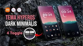 Makin Cakep! Tema HyperOS Dark Minimalis, Support  Control Center 4 Toogle