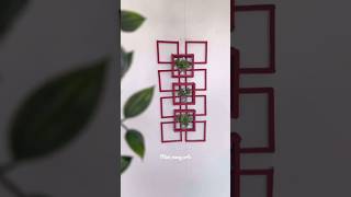 DIY - wall hanging from ice cream sticks #shorts #ytshorts #craft #diy #icecreamstickscraft