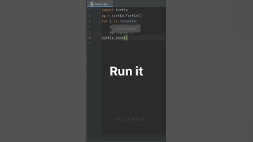Create square using Python turtle🐍🐢 #shorts #pythonturtle