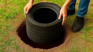 I Put the old car tire into a Hole. The Result Shocked Everyone 😱