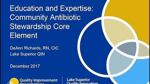 Education and Expertise: Community Antibiotic Stewardship Core Element