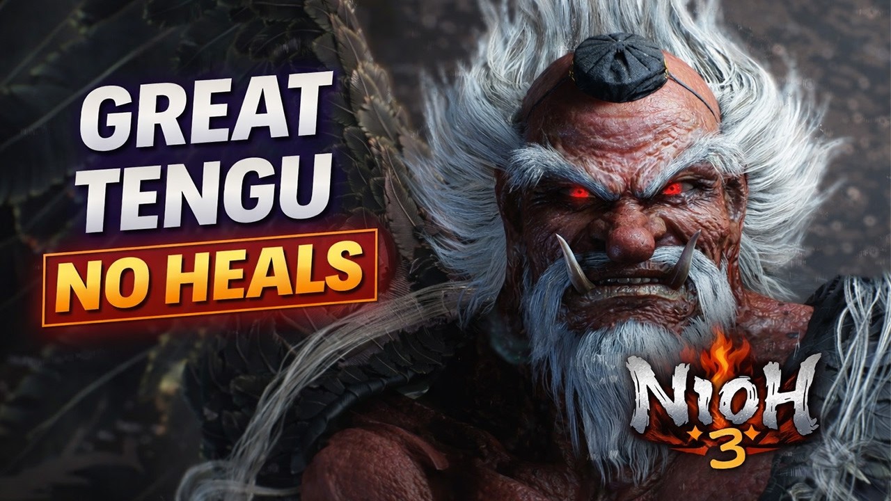 Великий Тенгу (неспособный лечиться) — битва с боссом на оскверненной Священной горе | Nioh 3