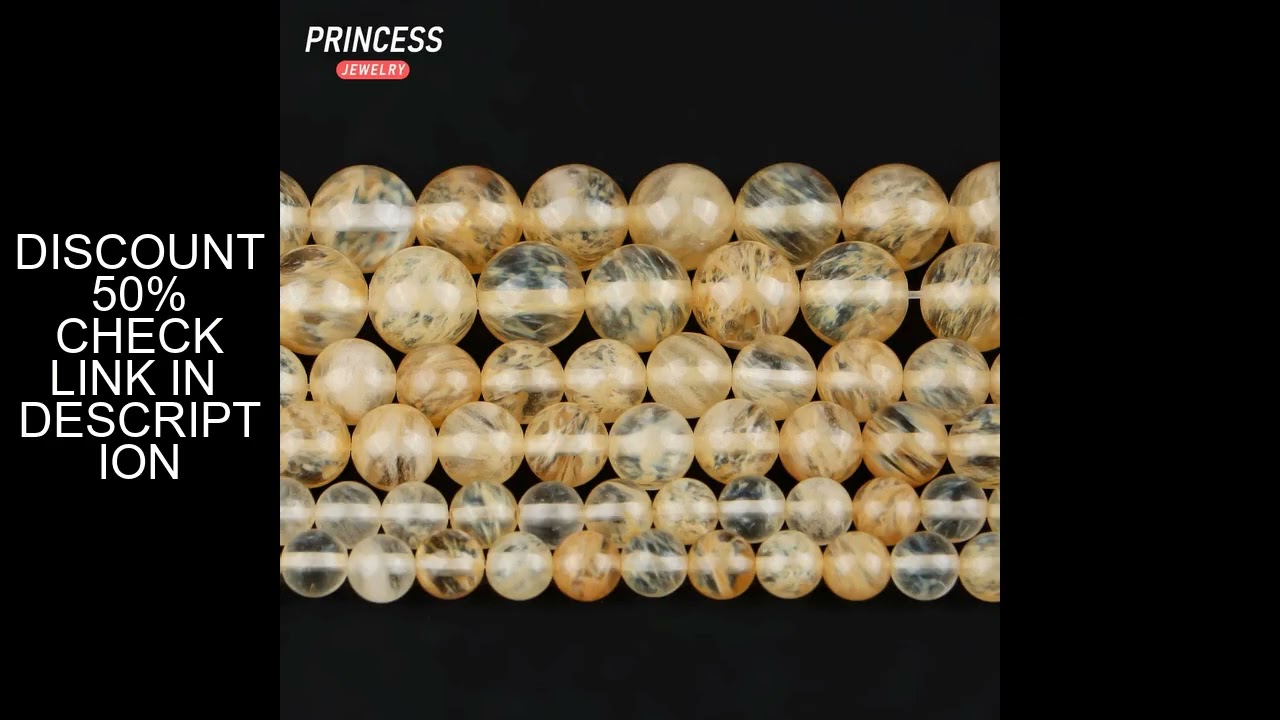 A++ Natural Citrine Yellow Watermelon Quartz Loose Beads for Jewelry Making Bracelet Stone Beads DIY