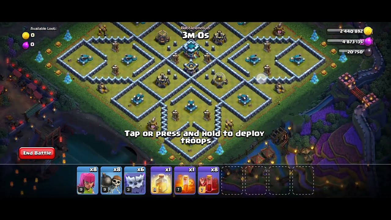 10 years of Clash of Clans | TH13 | 2019 Challenge | 3 Star 12 Scattershots | Skeleton Spells | Yeti