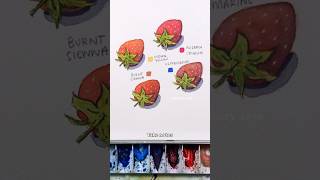Fun exercise 🍓 to practice glazing in watercolor #watercolor #watercolortutorial