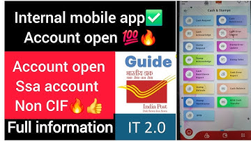 How to open SSA account in it 2.0🔥💯 sukanya ka account kese open kare it 2.0 device se💥 #postoffice 