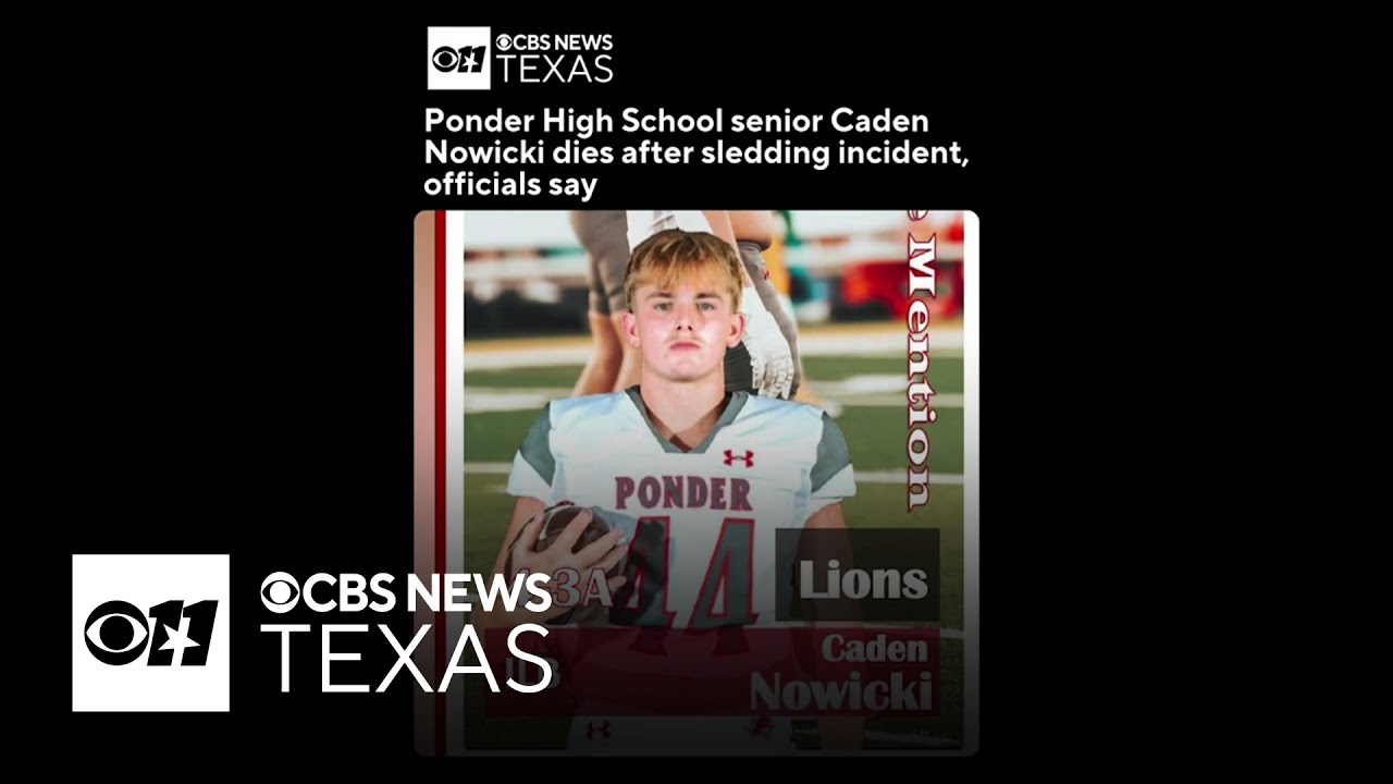 Ponder High School senior Caden Nowicki dies after sledding incident, officials say - YouTube