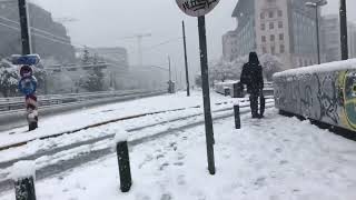 Alert snow advisory Athens Greece 2022