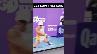Iga Świątek Just Hit A Backhand From Her Knees 😳 #shorts