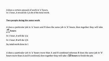 Time and Work Online Tutorial