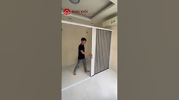 cửa xếp lá nhựa trong suốt kết hợp rèm tổ ong