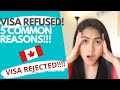 TOP 5 REASONS - STUDENT VISA REJECTION -International students in Canada -Student Permit Update 2020