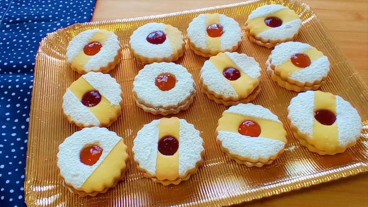 BISCOTTI OCCHI DI BUE FACILI, FRIABILI E BUONISSIMI - BISCOTTI DI FROLLA - Shortcrust pastry cookies