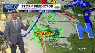 Rain or even storms possible on Tuesday