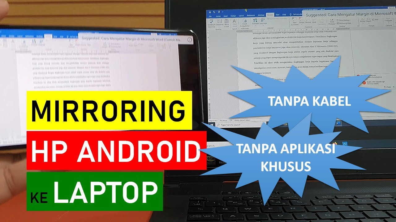 Cara Menampilkan Layar Hp Ke Laptop Windows 10 Tanpa Kabel Dan Tanpa Install Aplikasi Mirroring Youtube