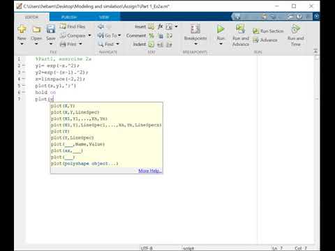 How to plot two functions in the same figure in Matlab
