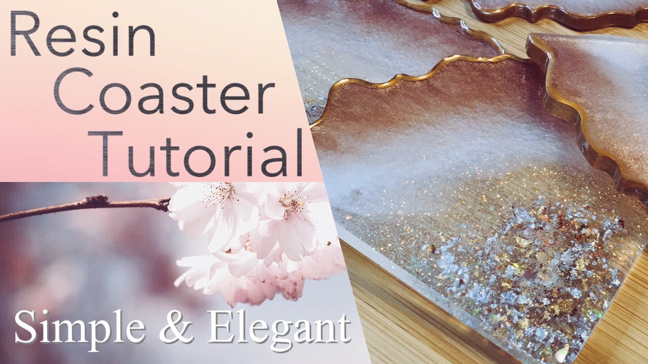 White and Gold Resin Coasters: Easy Resin Art Tutorial 