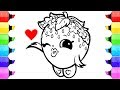 Shopkins Strawberry Kiss Coloring Pages | How to Draw and Color Shopkins Lippy Lips Coloring Book