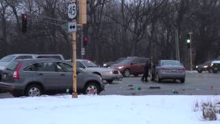 Pre-Arrival Video: Four-Car Crash at Euclid Avenue and River Road, Mount Prospect