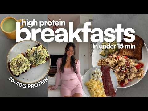 SAVORY HIGH PROTEIN BREAKFASTS UNDER 15 MIN | 3 easy hormone balancing breakfast ideas thumbnail