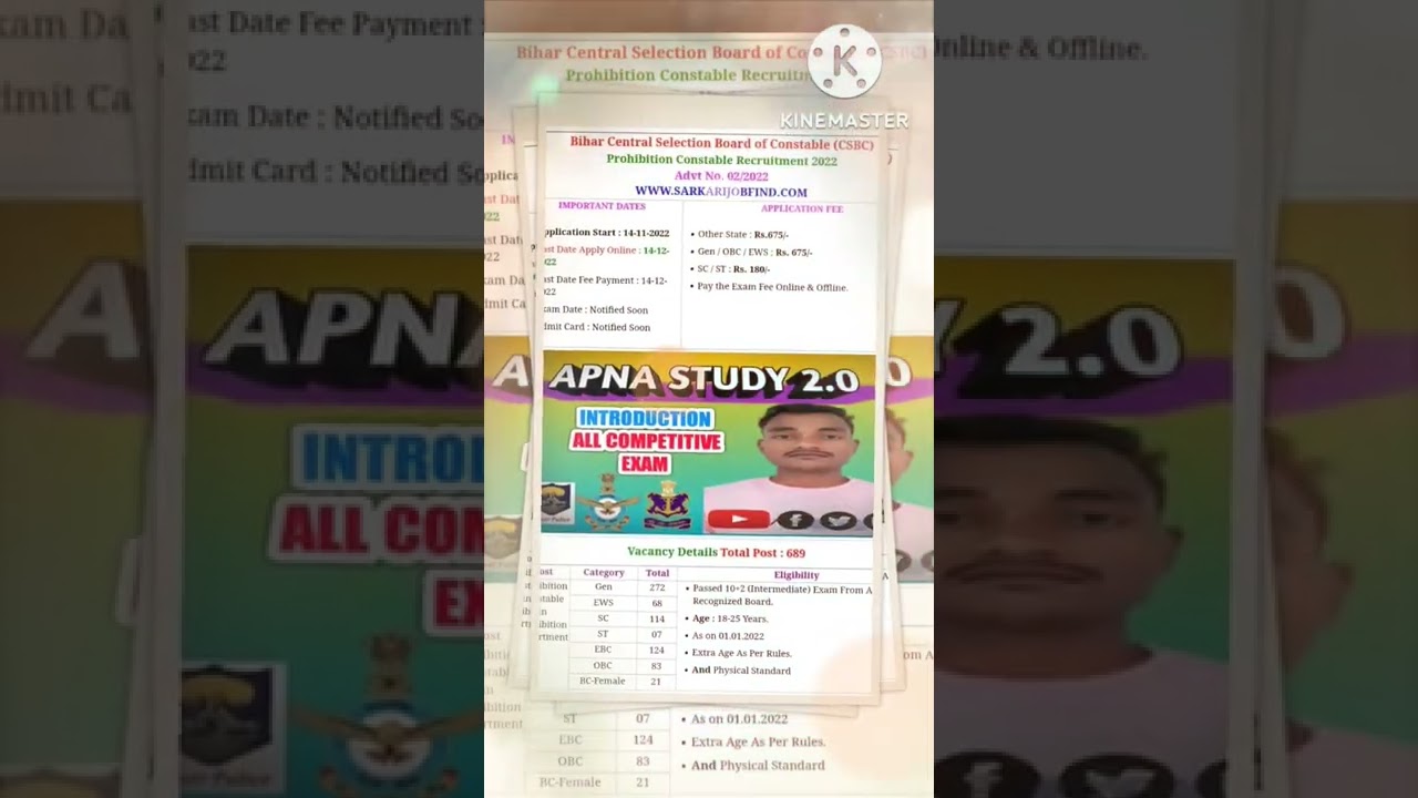 Bihar Prohibition Constable Online Form 2022 