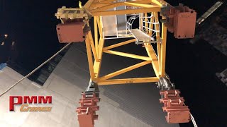 PMM Cranes Mobile Crane Tower Crane Setting NYC Modular Hotel Construction