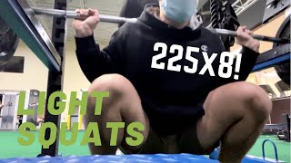Light Squats at Gym [F.02/19/21]