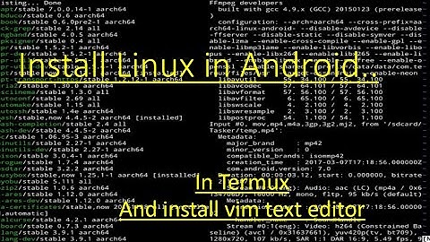 Install Linux and vim editor in Android [Tuitorial] || Termux