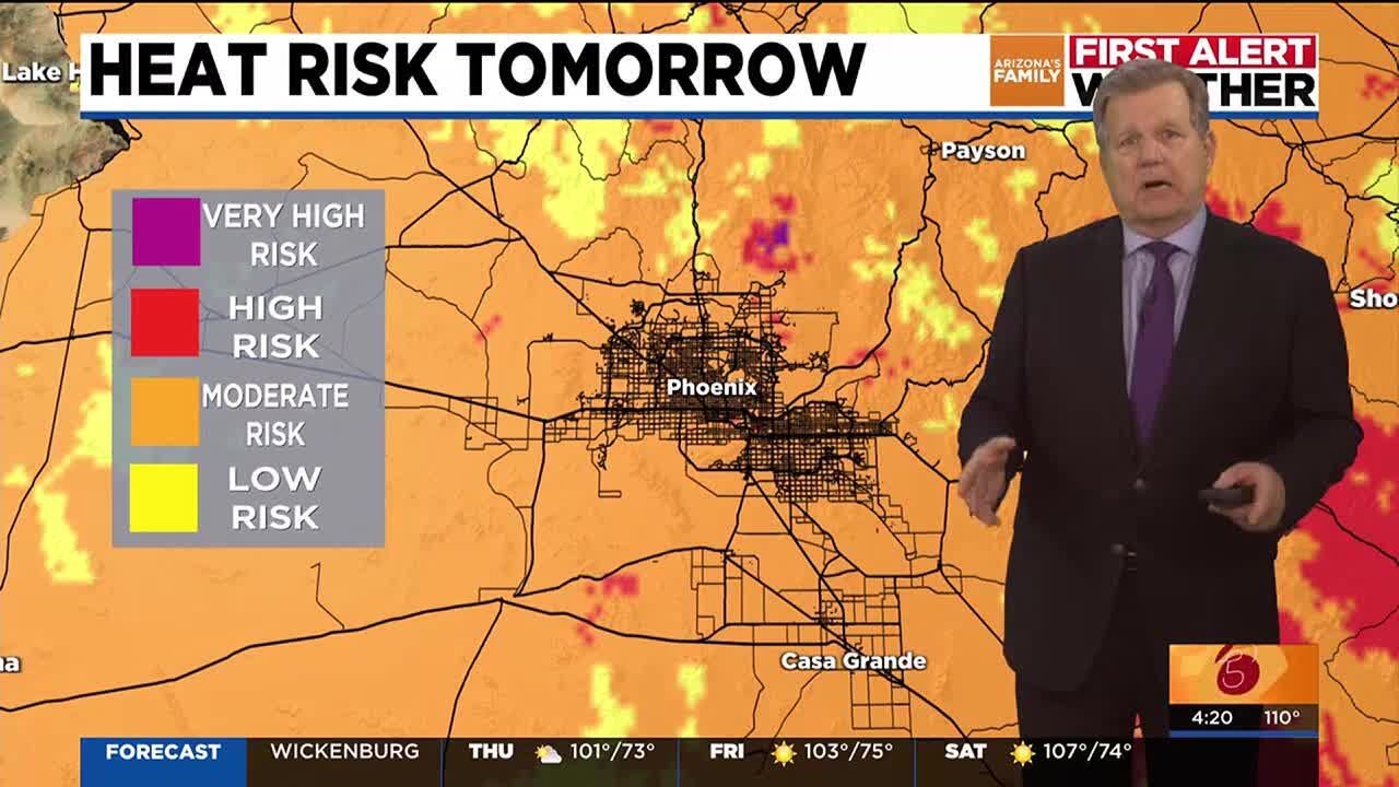 Excessive heat continues with Thursday temps dropping a few degrees ...