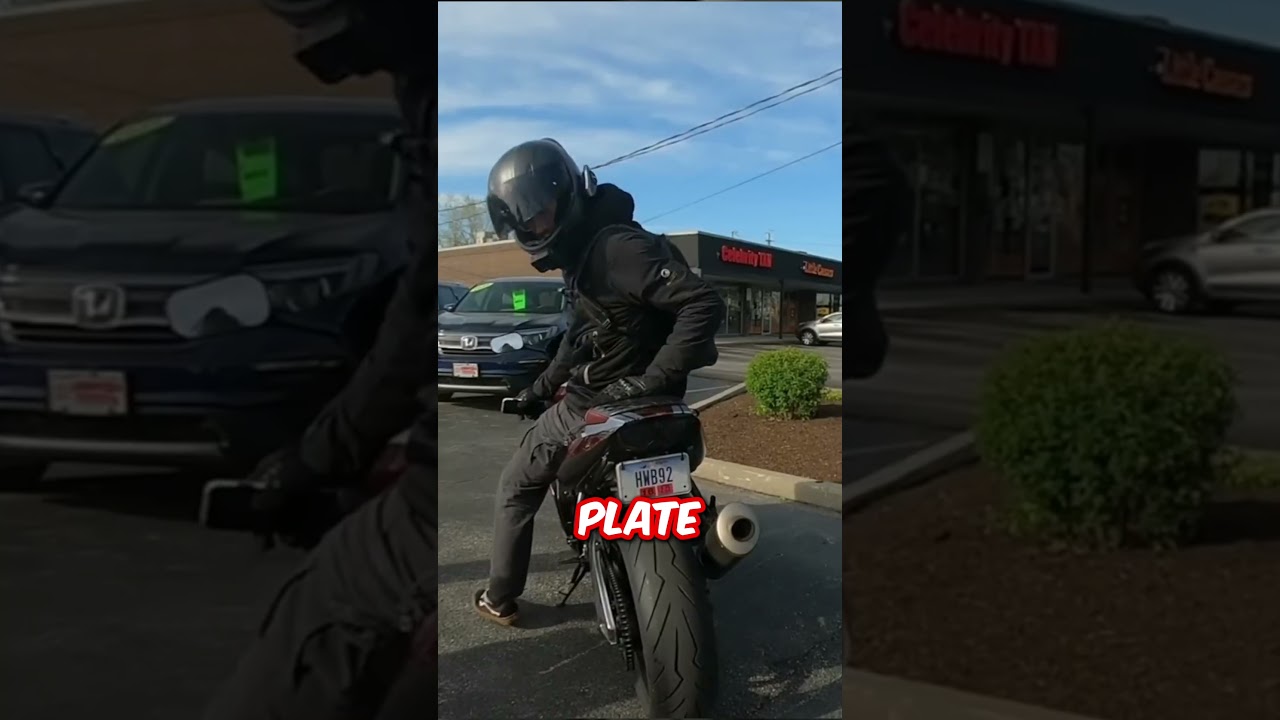 Bikers Mess Up in Parking Lot Cop Showdown #shorts