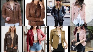 Exclusive Winter Leather Jacket Design For Girl/2024मे सबसे ज्यादा ट्रेंडी leather jacket के डिजाइन